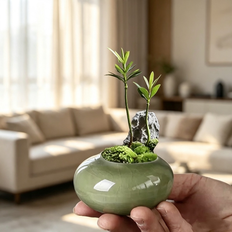 Миниатюрный цветочный горшок с – обзор и цена Bonsai Garden Art