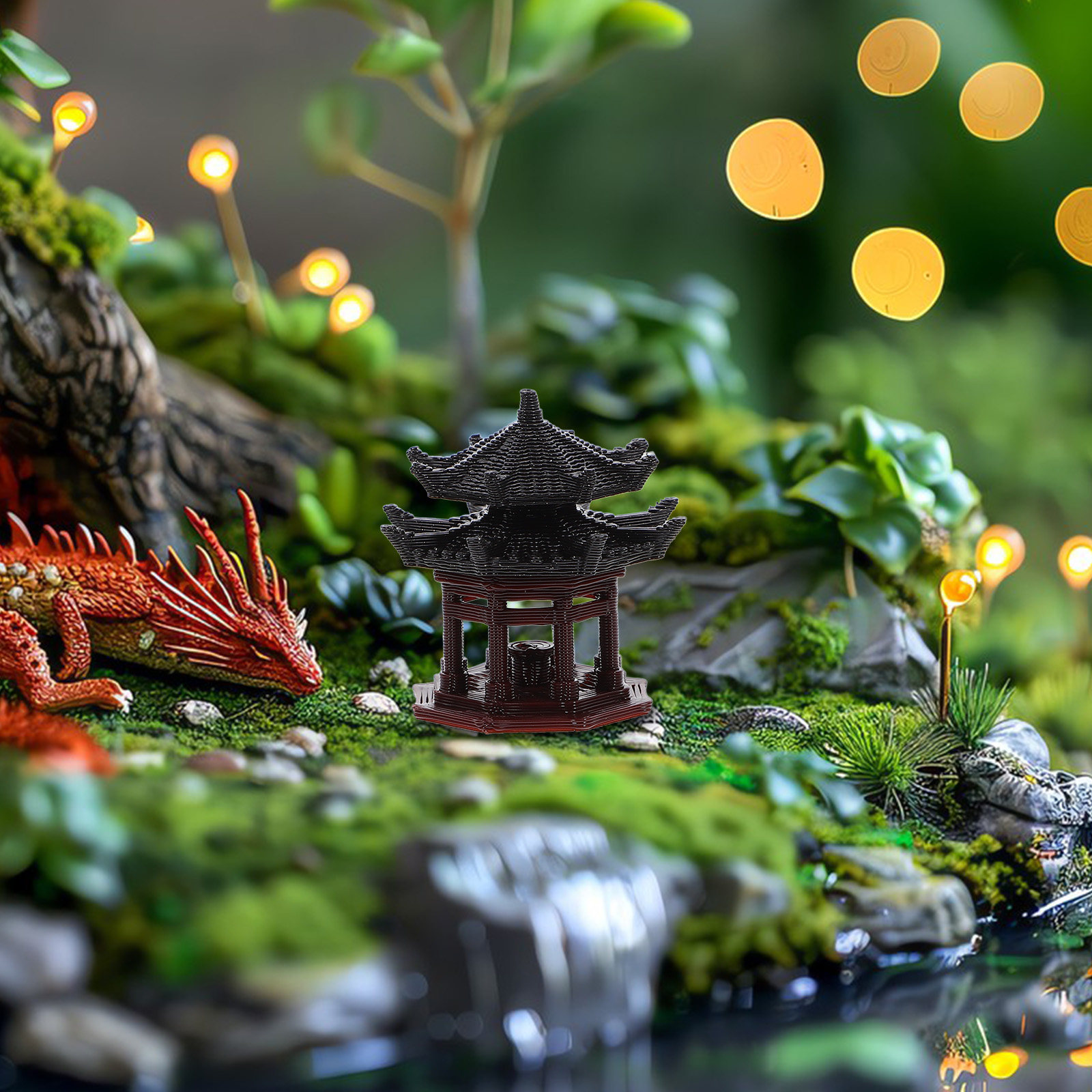Изысканное пластиковое украшен – обзор и цена Bonsai Garden Landscape Design