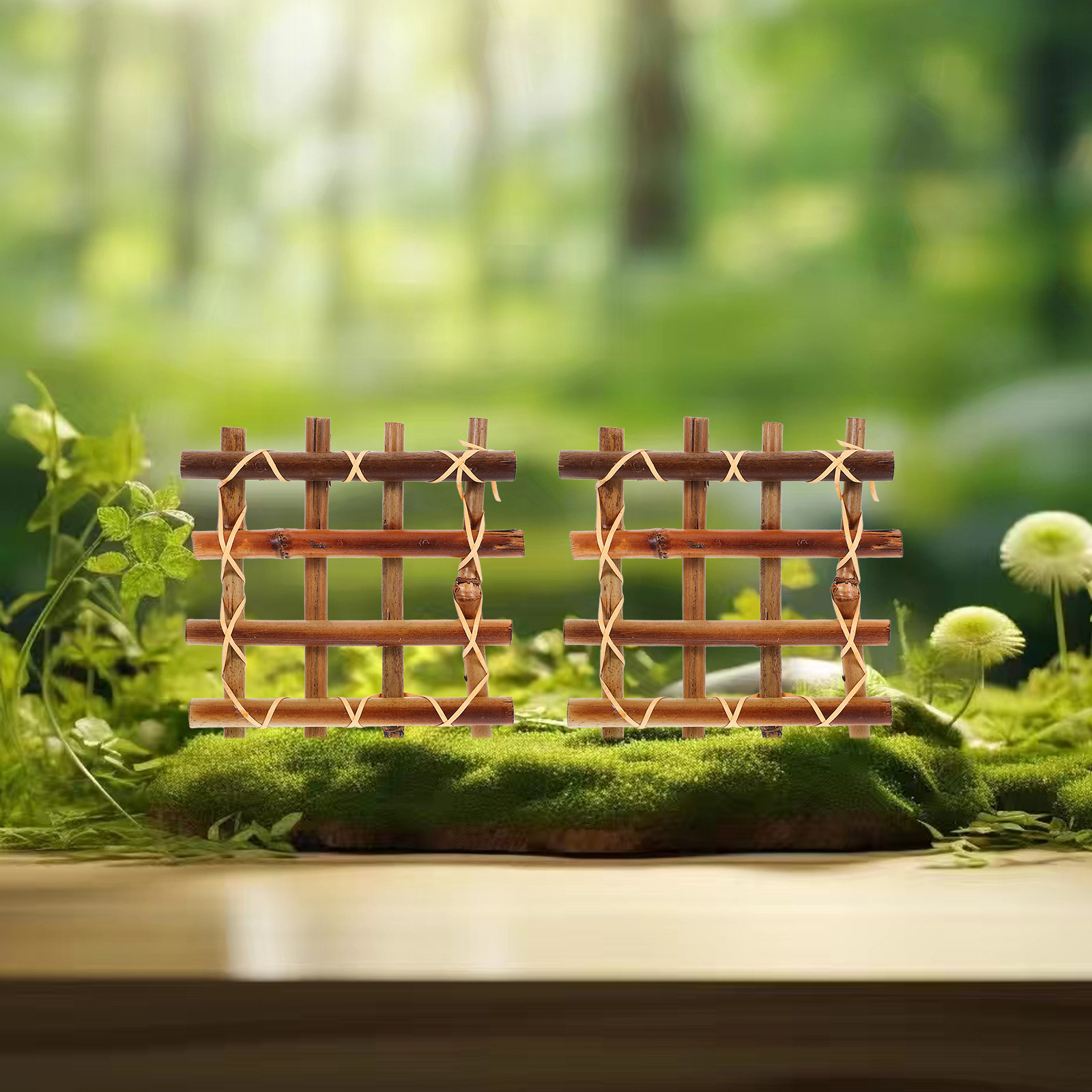 2 шт. миниатюрные бамбуковые о – обзор и цена Bonsai Garden Landscape Design